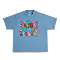 Pebble Blue Silly Rabbit Easter Is For Jesus Urban Heavy Tee - CowhideDigitalArt