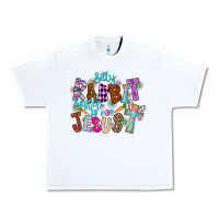 White Silly Rabbit Easter Is For Jesus Urban Heavy Tee - CowhideDigitalArt