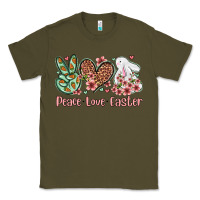 Army Green Easter Day Peace love Easter Classic Tee - OliviaCreatesArt