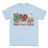 Dusty Blue Easter Day Peace love Easter Classic Tee - OliviaCreatesArt