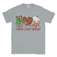 Heather Grey Easter Day Peace love Easter Classic Tee - OliviaCreatesArt