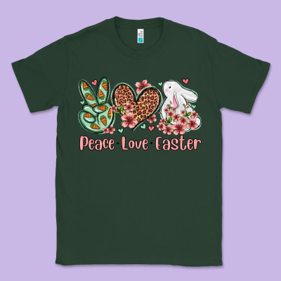 Easter Day Peace Love Easter Classic Tee Designed By Oliviacreatesart