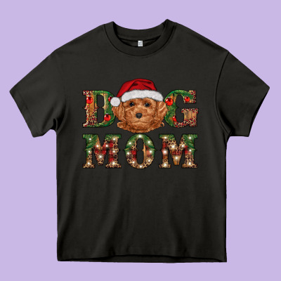 Christmas  Toy Poodle Dog Mom Heavy Core Tee Designed By Ranaportraitstore