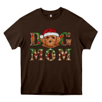 Chocolate Brown christmas  toy poodle dog mom Heavy Core Tee - RanaPortraitStore