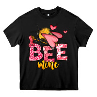 Black Bee Mine Valentines Day Heavy Core Tee - OliviaCreatesArt