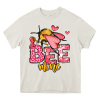 Cream Bee Mine Valentines Day Heavy Core Tee - OliviaCreatesArt