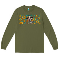 Army Green Coffee Then Cows Long Sleeve Tee - LillyAllenDesigns