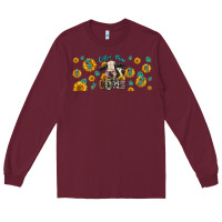 Burgundy Coffee Then Cows Long Sleeve Tee - LillyAllenDesigns