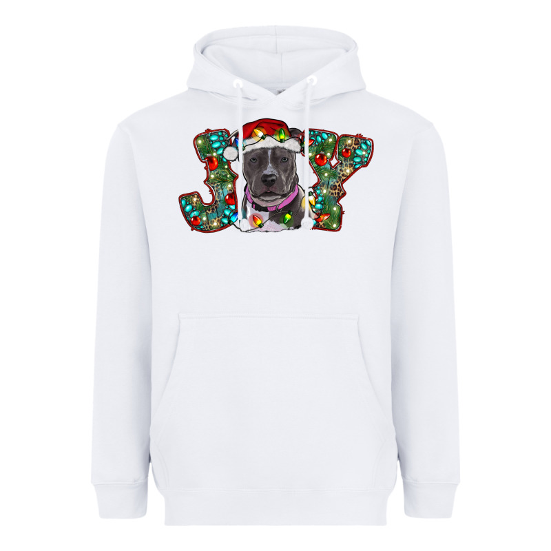 Christmas Joy Pitbull Heavyweight Hoodie by RanaPortraitStore | Teevron