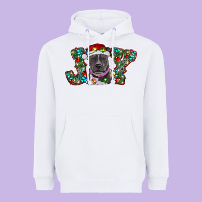 Christmas Joy Pitbull Heavyweight Hoodie Designed By Ranaportraitstore
