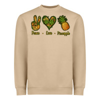Mushroom Peace Love Pineapple Heavyweight Sweatshirt - Jasminsmagicworld