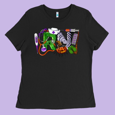 Halloween Rn Registered Nursehalloween Rn Register Ladies Tee Designed By Lillyallendesigns