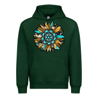 Forest Green gemstone sunflower Urban Hoodie - RanaPortraitStore