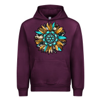 Mauve Wine gemstone sunflower Urban Hoodie - RanaPortraitStore