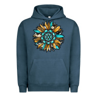 Pigment Midnight Navy gemstone sunflower Urban Hoodie - RanaPortraitStore