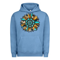 Pigment Pebble Blue gemstone sunflower Urban Hoodie - RanaPortraitStore