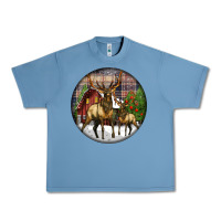 Pebble Blue elk buck deer christmas Urban Heavy Tee - LillyAllenDesigns