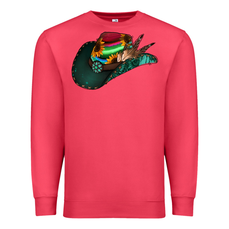 Aztec Sunflower Cowboy Hat Premium Sweatshirt by Jasminsmagicworld | Teevron