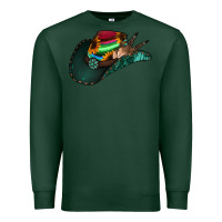 Sports Green aztec sunflower cowboy hat Premium Sweatshirt - Jasminsmagicworld