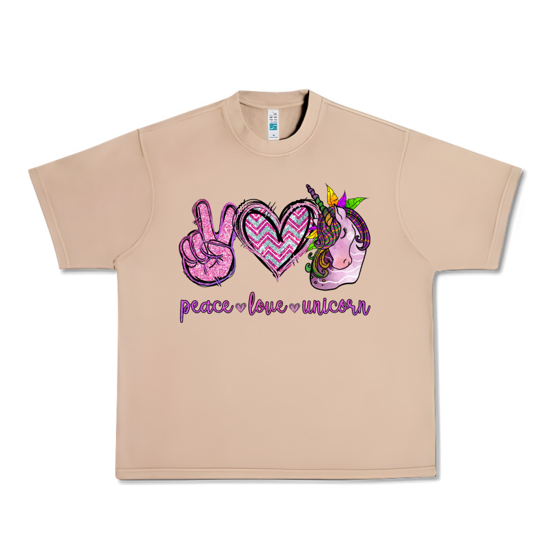 Peace Love Unicorn Urban Heavy Tee by Jasminsmagicworld | Teevron