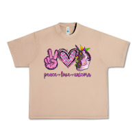 Burro Peace Love Unicorn Urban Heavy Tee - Jasminsmagicworld