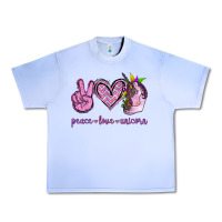 Grape Ice Peace Love Unicorn Urban Heavy Tee - Jasminsmagicworld