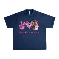 Navy Peace Love Unicorn Urban Heavy Tee - Jasminsmagicworld