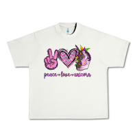 Pistachio Peace Love Unicorn Urban Heavy Tee - Jasminsmagicworld