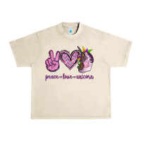 Sandshell Peace Love Unicorn Urban Heavy Tee - Jasminsmagicworld