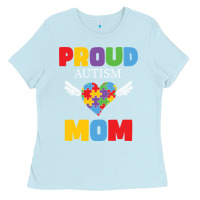 Baby Blue lil autism mom Ladies Tee - CowhideDigitalArt