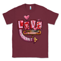 Burgundy Valentine's Day love vacant Classic Tee - FaDigitalArtStudio