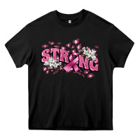 Black Strong Cancer Awareness Heavy Core Tee - FaDigitalArtStudio