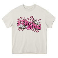 Cream Strong Cancer Awareness Heavy Core Tee - FaDigitalArtStudio