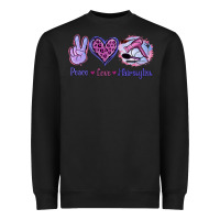 Black Peace Love Hairstylist Heavyweight Sweatshirt - Jasminsmagicworld