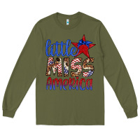 Army Green little miss america Long Sleeve Tee - Artiststas