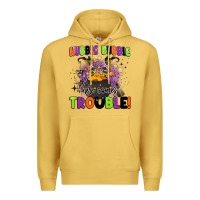 Antique Gold kids halloween hubble bubble here comes trouble Premium Hoodie - BarkalooDesign