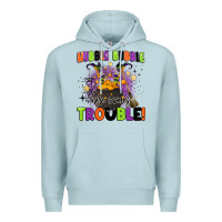 Blue Mist kids halloween hubble bubble here comes trouble Premium Hoodie - BarkalooDesign