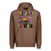 Chestnut kids halloween hubble bubble here comes trouble Premium Hoodie - BarkalooDesign