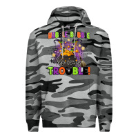 Slate Camo kids halloween hubble bubble here comes trouble Premium Hoodie - BarkalooDesign