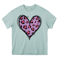 Arona Glitter Purple Leopard Heart Heavy Core Tee - Jasminsmagicworld