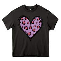 Asphalt Glitter Purple Leopard Heart Heavy Core Tee - Jasminsmagicworld