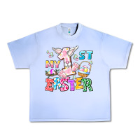 Grape Ice My 1st Easter Urban Heavy Tee - CowhideDigitalArt