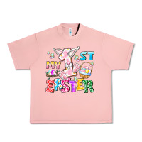 Salmon My 1st Easter Urban Heavy Tee - CowhideDigitalArt