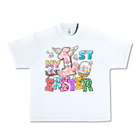 White My 1st Easter Urban Heavy Tee - CowhideDigitalArt