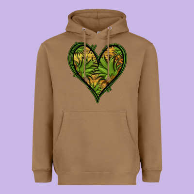 Pineapple Heart Heavyweight Hoodie Designed By Jasminsmagicworld