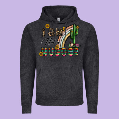 I Am Not A Hugger Vintage Hoodie Designed By Cowhidedigitalart
