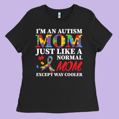 Lil Autism Mom Ladies Tee Designed By Cowhidedigitalart