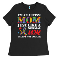 Black LIL Autism Mom Ladies Tee - CowhideDigitalArt