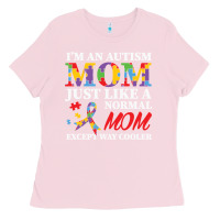 Bubblegum Pink LIL Autism Mom Ladies Tee - CowhideDigitalArt