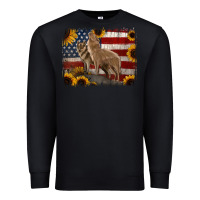 Black american th of july wolves Premium Sweatshirt - Jasminsmagicworld